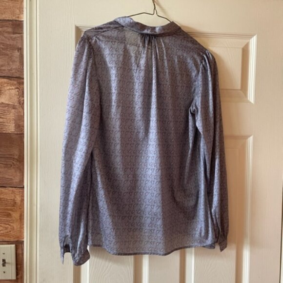 Organically Grown by Arpeja vintage gray paisley long slv blouse, M, good cond. - Picture 4 of 6